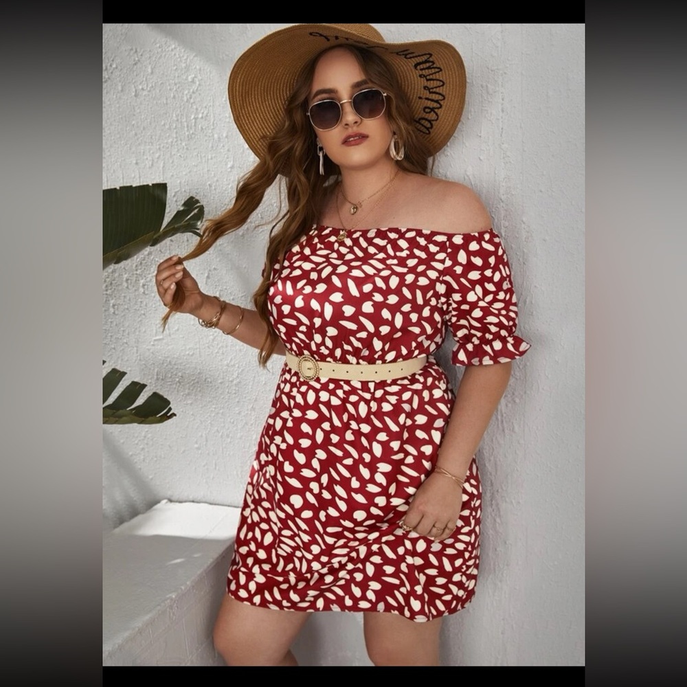 SHEIN maroon dress size 4XL